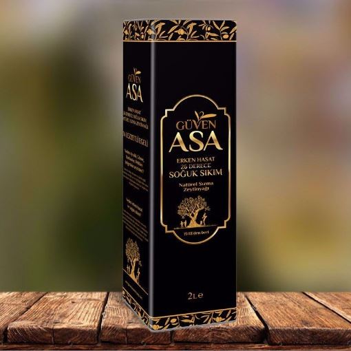 Güven Asa Erken Hasat Soğuk Sıkım Zeytinyağı Teneke 2 Lt resmi