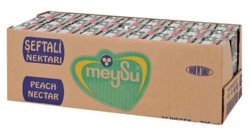 [Kutu] Meysu Şeftali Nektarı Koli 200 ml (27'li Paket) resmi