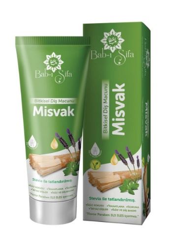Babı Şifa Bitkisel Diş Macunu Misvaklı 140 Gr resmi