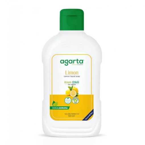 Agarta Doğal Krem Etkili Sıvı Sabun Limon 1500 Ml resmi