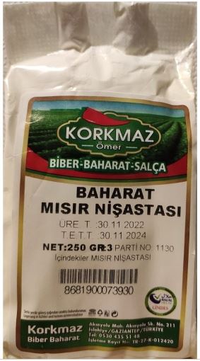 Korkmaz Ömer Mısır Nişastası 250 Gr resmi