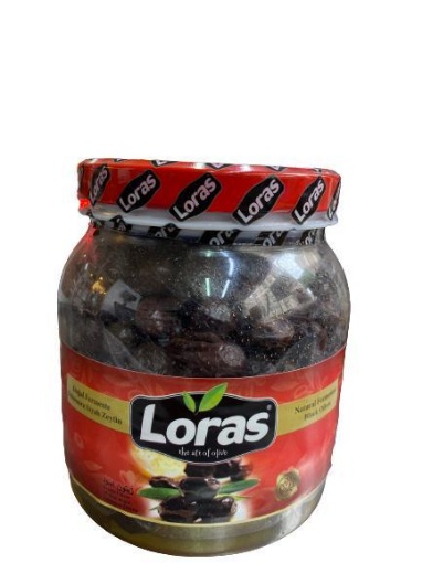 Loras Doğal Fermante Siyah Zeytin 2XS 900 Gr resmi