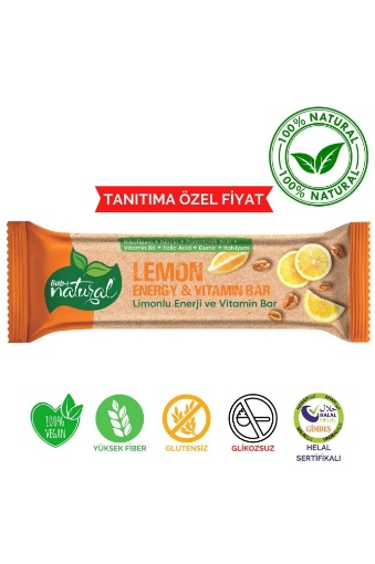 Babı Natural Limonlu Enerji Ve Vitamin Bar 23 Gr  resmi