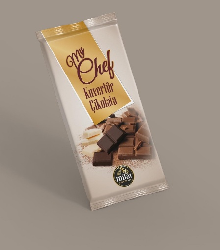 Milat My Chef Bitter Kuvertür Çikolata 200 Gr resmi