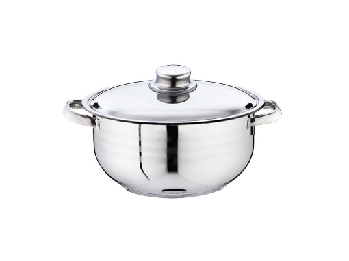 Saften Bestinox Boru Kulplu 20 Cm Cam Kapak Derin Tencere 2.75 Lt resmi