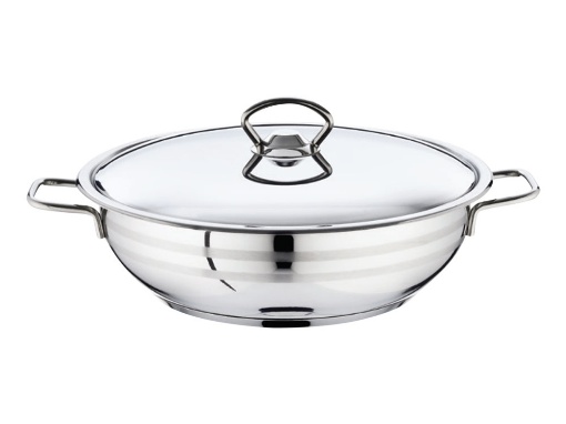 Saften Bestinox Flanş Kulplu 32 Cm Çelik Kapak Kısa Tencere 7.65 Lt resmi
