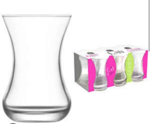 Lav Demet İnce Belli Çay Bardağı (6'lı Paket) resmi