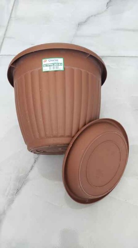 3 No Plastik Saksı 23 Cm x 19 Cm resmi