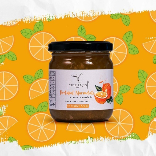 Atiye Laçin Portakal Marmelati 220 Gr  resmi