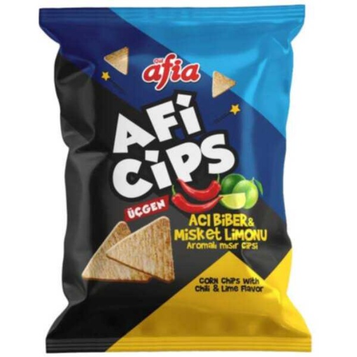 Aficips Acı Biber Ve Misket Limonlu Cips 40 Gr  resmi