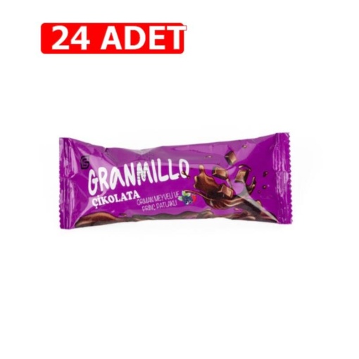 [Kampanya] Granmillo Çikolata Kaplı Orman Meyveli Ve Pirinç Patlaklı Ba...  (24 Adet) resmi