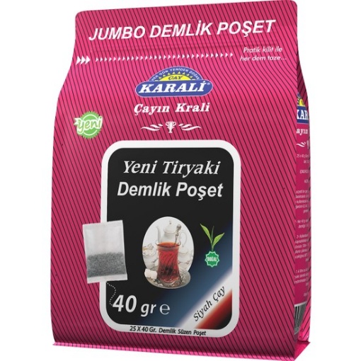 Karali Tiryaki Jumbo Demlik Poşet 1000 Gr (25'li Paket) resmi