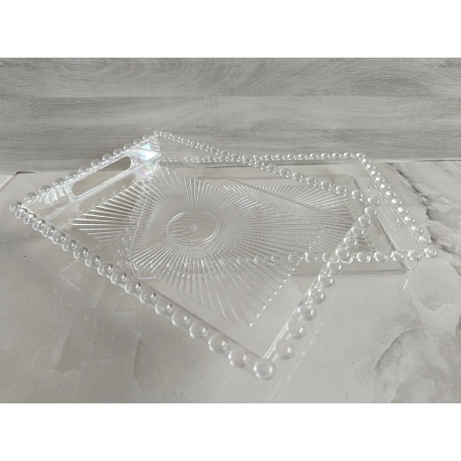 Boncuk Mika Sunum Tepsisi 17x24 Cm resmi