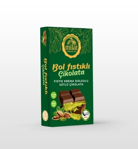 Milat Bol Fıstıklı Çikolata 60 Gr resmi