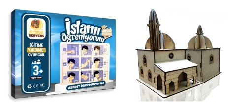 [Kampanya] Moonbeavers Abdest Öğreten Yapboz Erkek  + Moonbeavers Demonte Cami Maketi resmi