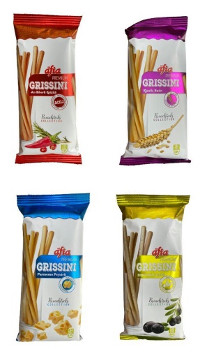 [Kampanya] Afia Grissini Acı Biberli Kekikli 60 Gr   + Afia Grissini Klasik Sade 60 Gr  + Afia Grissini Parmesan Peynirli 60gr  + Afia Grissini Zeytinyağlı 60 Gr resmi