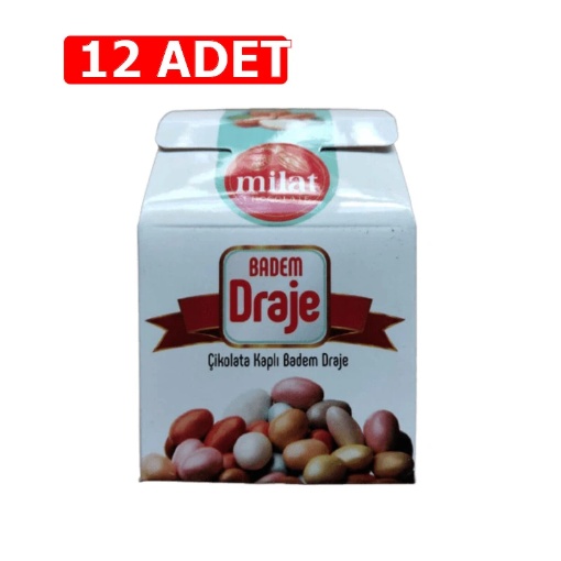 [Kampanya] Milat Çikolata Kaplı Badem Draje 75 Gr  (12 Adet) resmi
