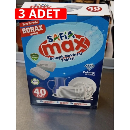 [Kampanya] Safia Max Bulaşık Makinesi Tableti (40'lı Paket)  (3 Adet) resmi