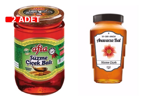 [Kampanya] Afia Süzme Çiçek Balı 850 Gr  (2 Adet) + Anavarza Süzme Çiçek Balı 450 Gr resmi