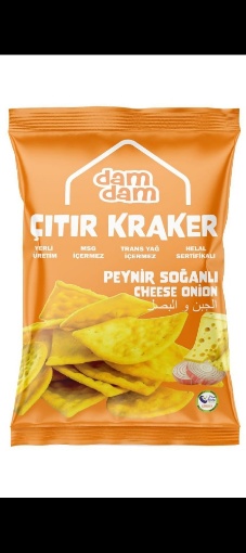 Damdam Peynir Soğanlı Çıtır Kraker 100 Gr resmi