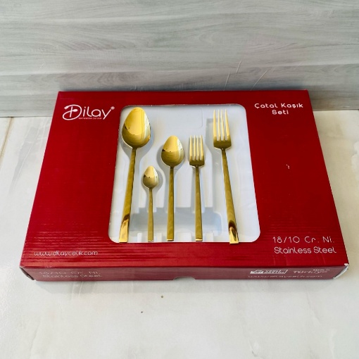 Dilay 60 Parça Kaşık Seti Gold 02 Model resmi