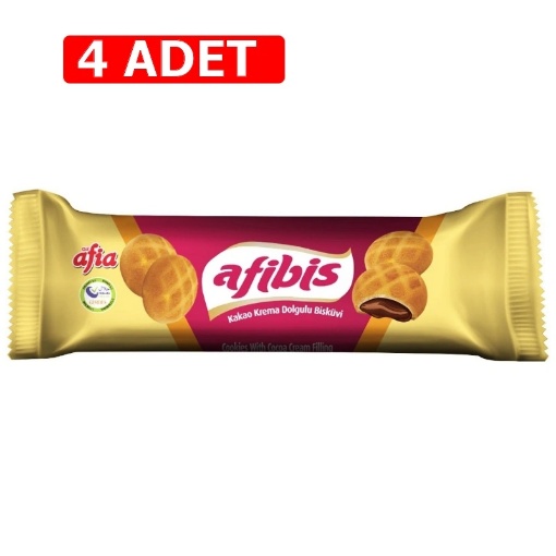 [Kampanya] 4 Al 3 Öde - Afia Afibis Kakao Krema Dolgulu Bisküvi 75 Gr  (4 Adet) resmi