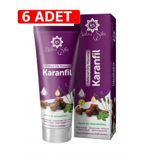 [Kampanya] 6 Al 5 Öde - Babı Şifa Bitkisel Diş Macunu Karanfilli 140 Gr  (6 Adet) resmi