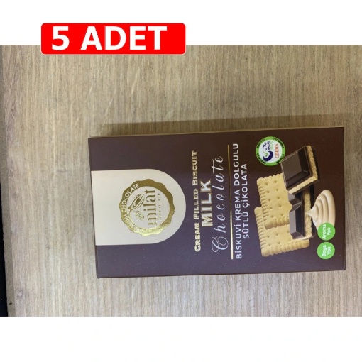 [Kampanya] 5 AL 4 ÖDE - Milat Biskuvi Krema Dolgulu Sütlü Çikolata 60 Gr (5 Adet) resmi
