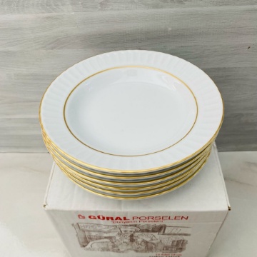 Güral Porselen Sedef Yaldızlı Orta Tabak 19 cm (6'lı Paket) için ayrıntıları göster Güral Porselen Sedef Yaldızlı Orta Tabak 19 cm (6'lı Paket) resmi