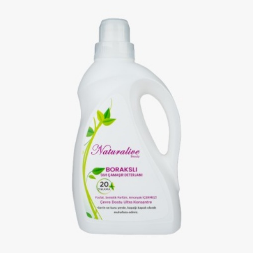 Naturalive Borakslı Sıvı Çamaşır Makinesi Deterjanı 1000 Ml resmi