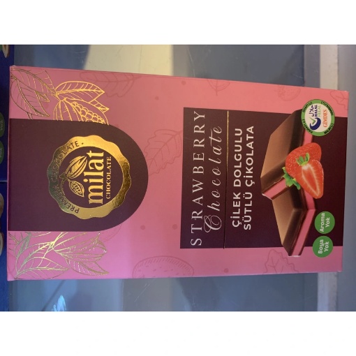 Milat Çilek Dolgulu Sütlü Çikolata 60 Gr resmi