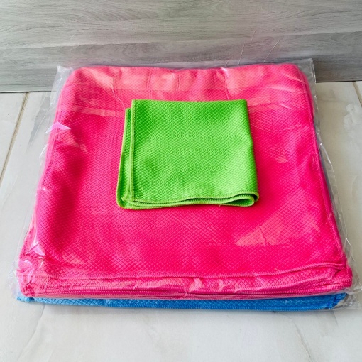 Baklava Desenli Mikrofiber Temizlik Bezi 40 x 40 cm resmi