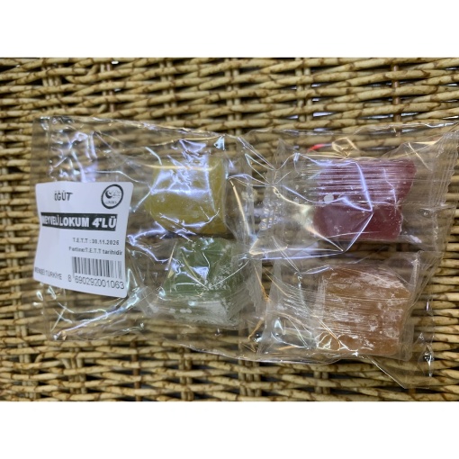 Öğüt Meyveli Lokum Tek Sargılı (4'lü Paket) resmi