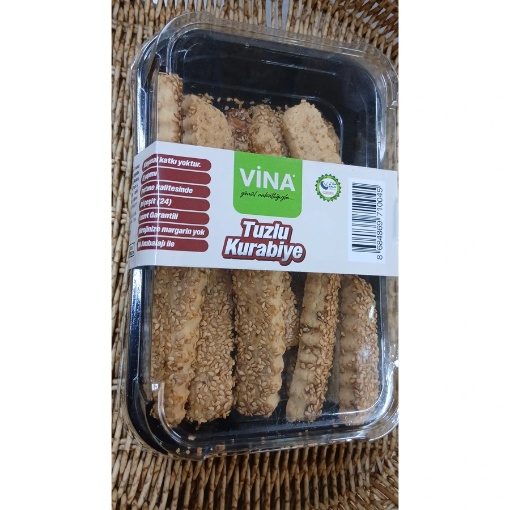 Vipnatural Susamlı Çubuklu Tuzlu Kurabiye 300 Gr resmi