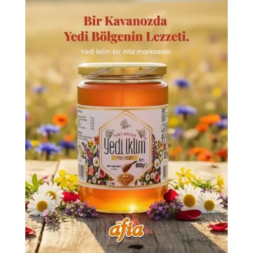 Afia Yedi İklim Süzme Çiçek Balı 850 Gr resmi