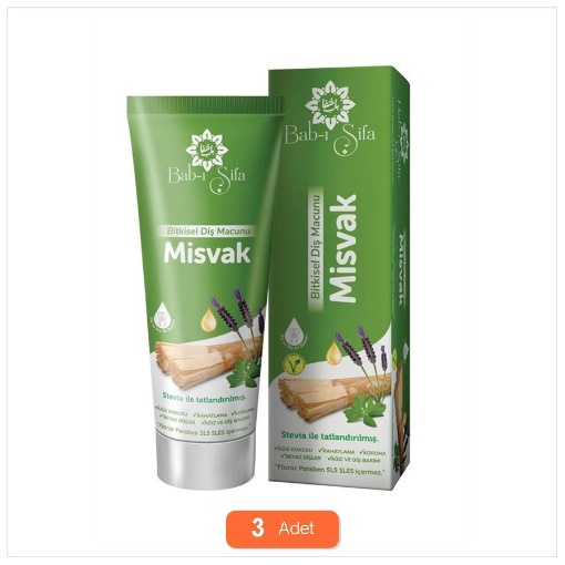 [Kampanya] Babi Şifa Bitkisel Diş Macunu Misvaklı 140 Gr (3 Adet) resmi