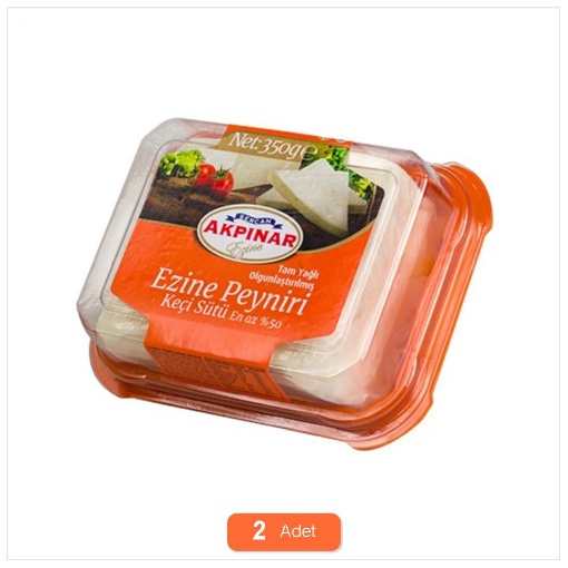 [Kampanya] Akpınar Ezine Keçi Peyniri 350 Gr (2 Adet) resmi