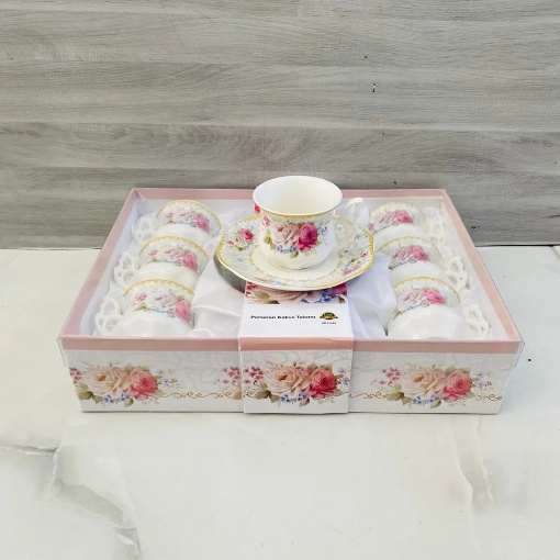 Cvs Desenli Kahve Takımı (6 Kişilik) resmi