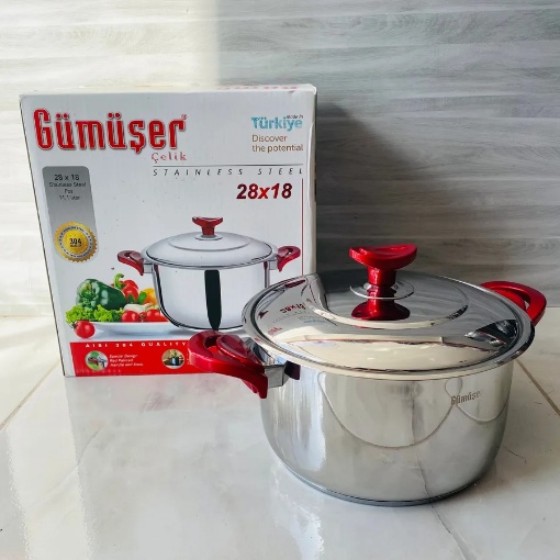 Gümüşer Çelik Derin Tencere 28 Cm resmi