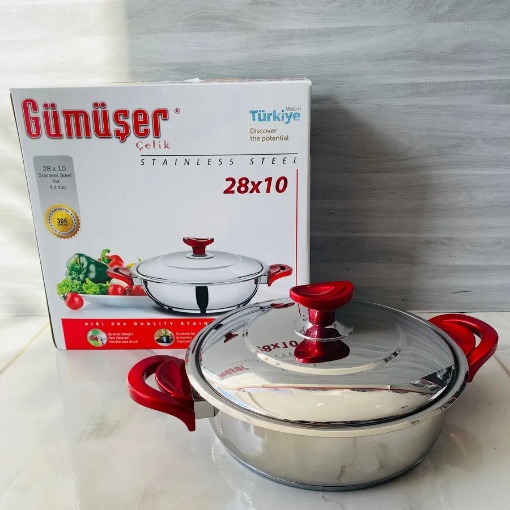 Gümüşer Çelik Karnıyarık Tencere 28 Cm resmi