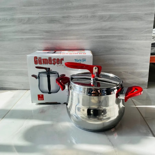 Gümüşer Çelik Düdüklü Tencere 7 Lt resmi