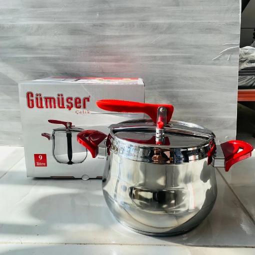 Gümüşer Çelik Düdüklü Tencere 9 Lt resmi