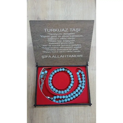 Turkuaz Taşı Bileklik Kolye Seti resmi