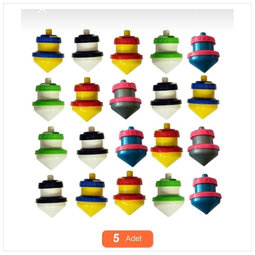 [Kampanya] Renkli Topaç Büyük (5 Adet) resmi