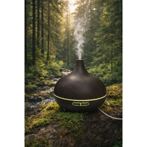 Aroma Difüzör Büyük Kumandalı (Koyu Kahve) resmi