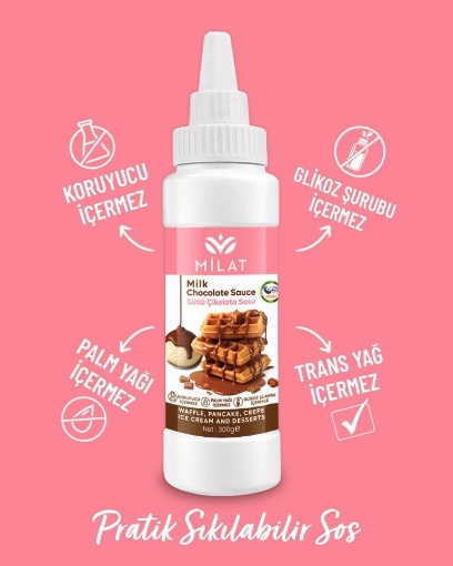 Milat Sütlü Çikolata Sosu 300 Gr resmi