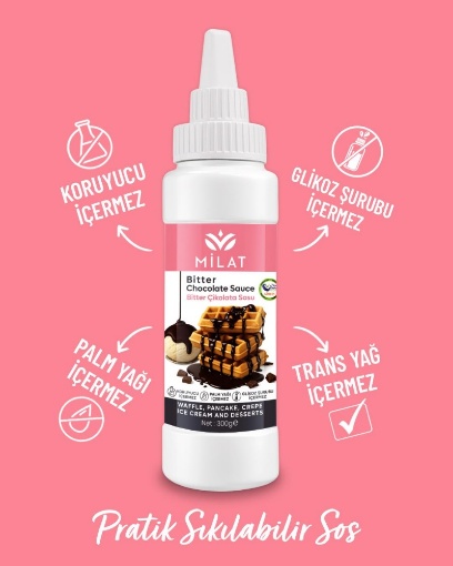 Milat Bitter Çikolata Sosu 300 Gr resmi