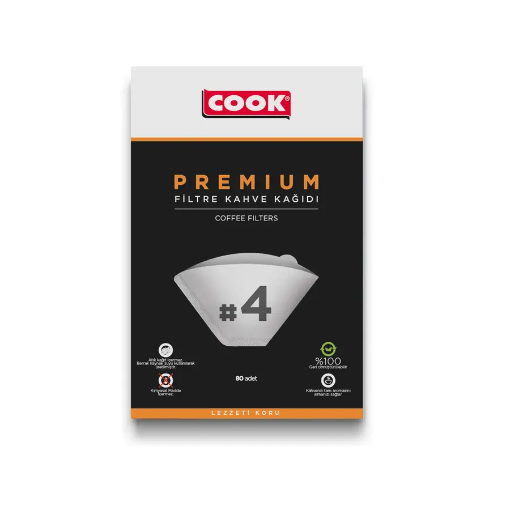 Cook Premium Filtre Kahve Kağıdı No.4 (80'li Paket) resmi