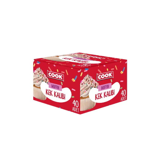 Cook Muffin Kek Kalıbı (40'lı Paket) resmi