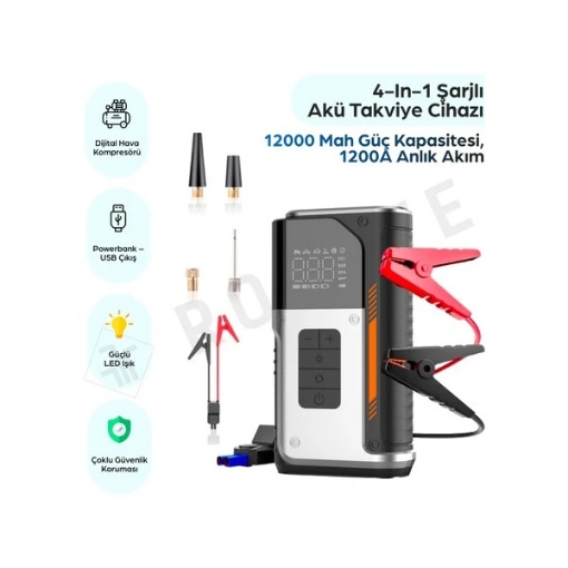 Auhma 4-in-1 Şarjlı Akü Takviye Cihazı resmi